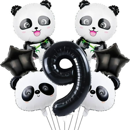 The zoo panda digital foil balloon set is suitable as a birthday party item for panda-themed events.