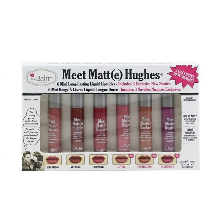 TheBalm Meet Matt(e) Hughes 6 Mini Long Lasting Liquid Lipsticks Kit - Vol.  3 6x1.2ml/0.04oz
