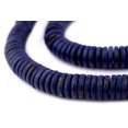 thumbnail image 1 of The Bead Chest 10mm Lapis Blue Bone Button Beads: Nepal Flat Round Disk Heishi Beads for DIY Necklace Jewelry Making, 1 of 3