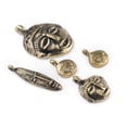 thumbnail image 1 of The Bead Chest 5 Pendant Bundle: African Brass Masks: Genuine West African Mask Design for DIY Jewelry & Necklaces, 1 of 2