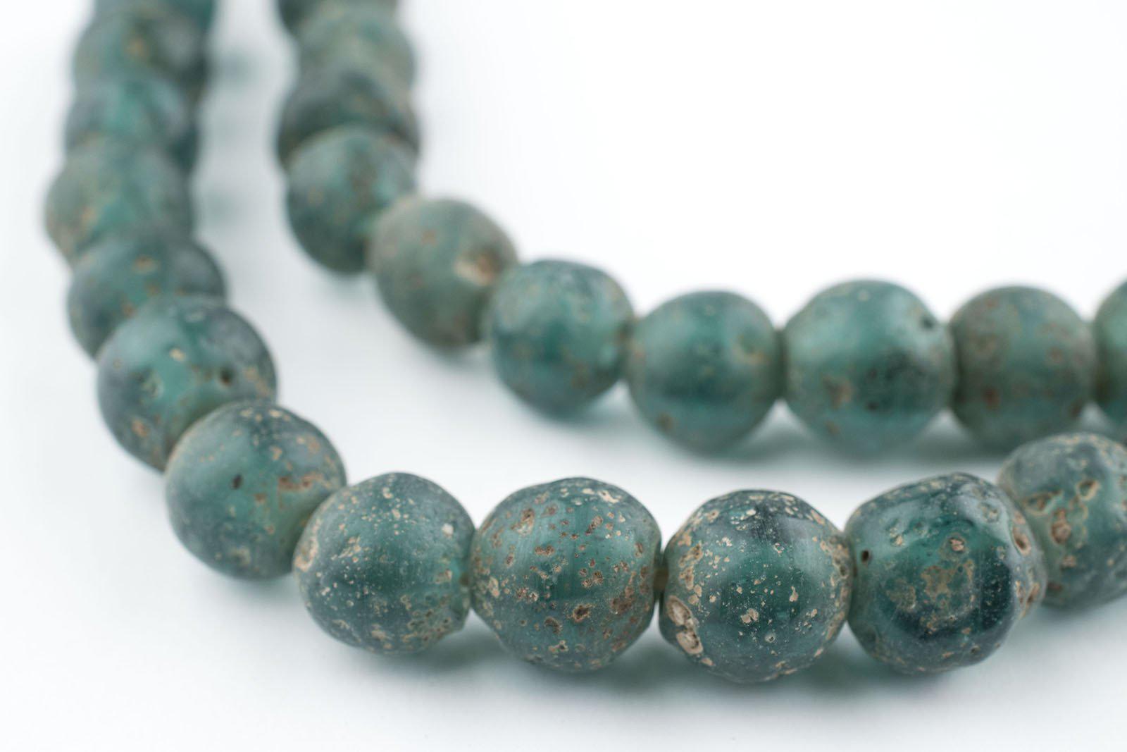 The Bead Chest Ancient-Style Java Glass Beads, Round Indonesian ...