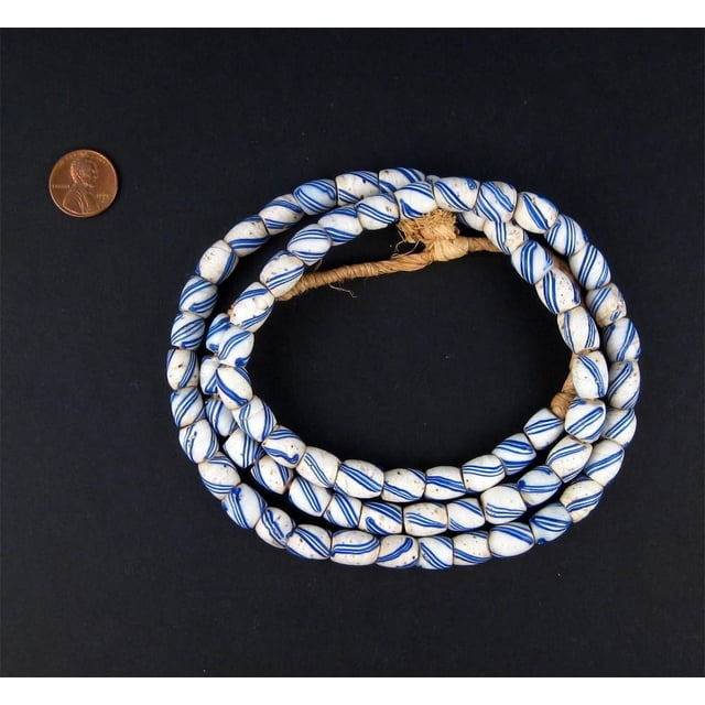The Bead Chest 34" Strand - 9mm Copper African Oval Ethiopian Prayer Beads - Handmade