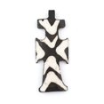 thumbnail image 1 of The Bead Chest Handmade Batik Bone Cross Pendant from Kenya – African Tribal Design – Traditional – Fair Trade Ethically Sourced Jewelry Making Charm, 1 of 3