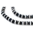 thumbnail image 1 of The Bead Chest Black & White Striped Dzi Agate Beads 6mm Black and White Round Gemstone 15 Inch Strand, 1 of 4