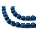 thumbnail image 1 of The Bead Chest Blue Round Druzy Agate Beads (8mm): Organic Gemstone Round Spherical Energy Stone Healing Power Crystal for Jewelry Bracelet Mala Necklace Making, 1 of 4