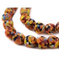 thumbnail image 1 of The Bead Chest Bright Medley Fused Recycled Glass Beads 14mm Ghana African Multicolor Round Large Hole 30 Inch Strand Handmade Fair Trade, 1 of 4