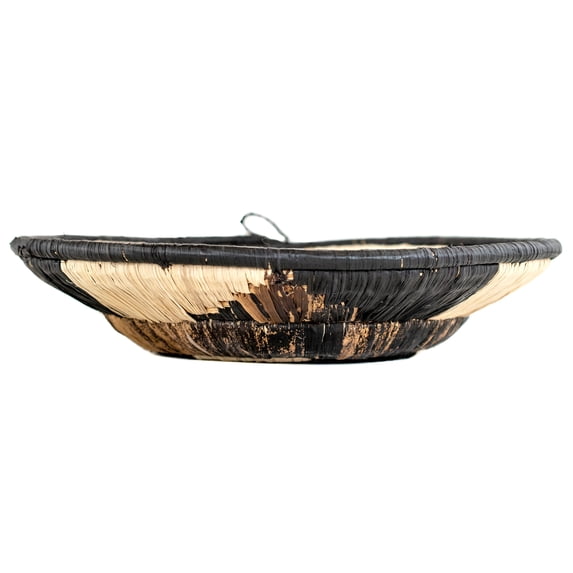 The Bead Chest Brown & Black Ugandan Spiral Pattern Basket (Large)