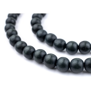 The Bead Chest Light Brown Natural Wood Beads - 20mm Round With Large Hole - 16 Inch Strand