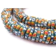 thumbnail image 1 of The Bead Chest Chevron Style Aja Krobo Powder Glass Beads (15mm), 1 of 3