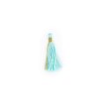 thumbnail image 1 of The Bead Chest Clear Aqua 3cm Silk Tassels (5 Pack), 1 of 4