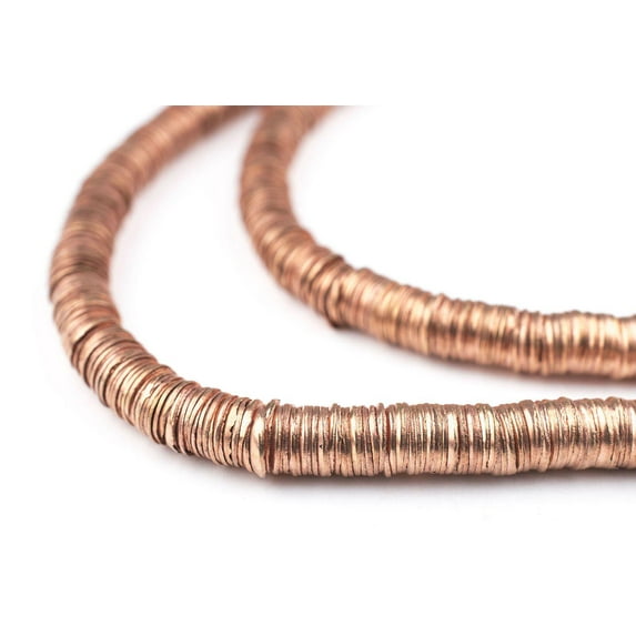 The Bead Chest Copper Interlocking Crisp Beads 6mm 24 Inch Strand