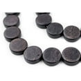 thumbnail image 1 of The Bead Chest Dark Grey Circular Natural Wood Beads (15x15mm): Organic Eco-Friendly Wooden Bead Strand for DIY Jewelry, Crafts, Necklace and Bracelet Making, 1 of 4