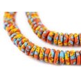 thumbnail image 1 of The Bead Chest Lava Fire Fused Rondelle Recycled Glass Beads (11mm), 1 of 4