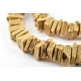 thumbnail image 1 of The Bead Chest Light Brown Coconut Shell Square Heishi Beads 8mm Yellow Chips Wood 15 Inch Strand, 1 of 3