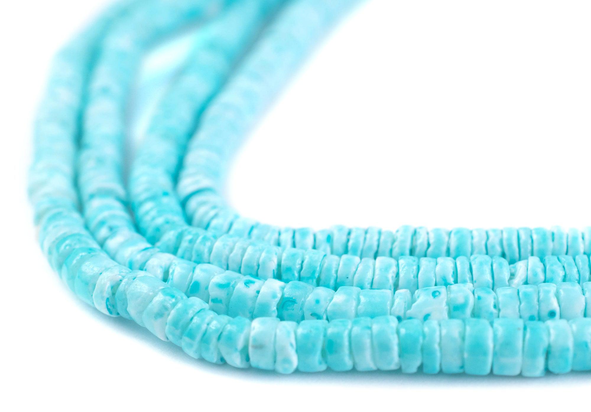 TheBeadChest Mint Green Sliced Shell Heishi Beads (3mm) - Walmart.com