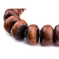thumbnail image 1 of The Bead Chest Papaya Moroccan Resin Beads Extra Large 37mm Morocco African Orange Round Large Hole 38 Inch Strand Handmade, 1 of 4