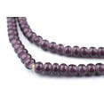 thumbnail image 1 of The Bead Chest Purple White Heart Beads 6mm Ghana African Round Glass Large Hole 26 Inch Strand Handmade, 1 of 4