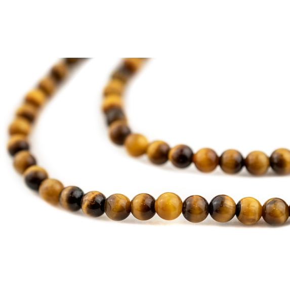 The Bead Chest Round Tiger Eye Beads (4mm)