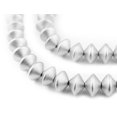 thumbnail image 1 of The Bead Chest Silver Bicone Natural Wood Beads (10x15mm): Organic Eco-Friendly Wooden Bead Strand for DIY Jewelry, Crafts, Necklace and Bracelet Making, 1 of 4