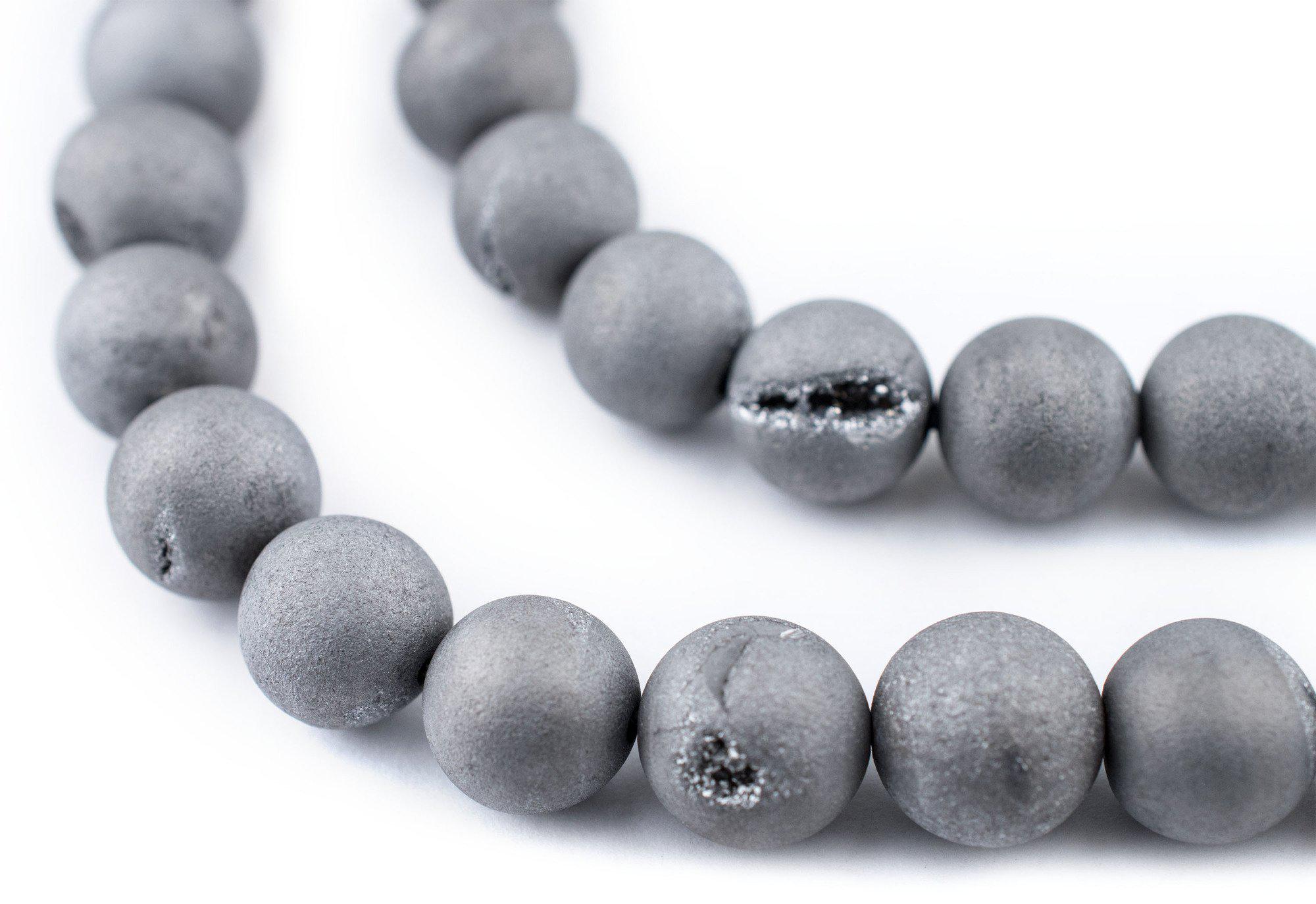 Thebeadchest Black Volcanic Lava Beads (8mm) (Large Hole), Adult Unisex, Size: 8 mm