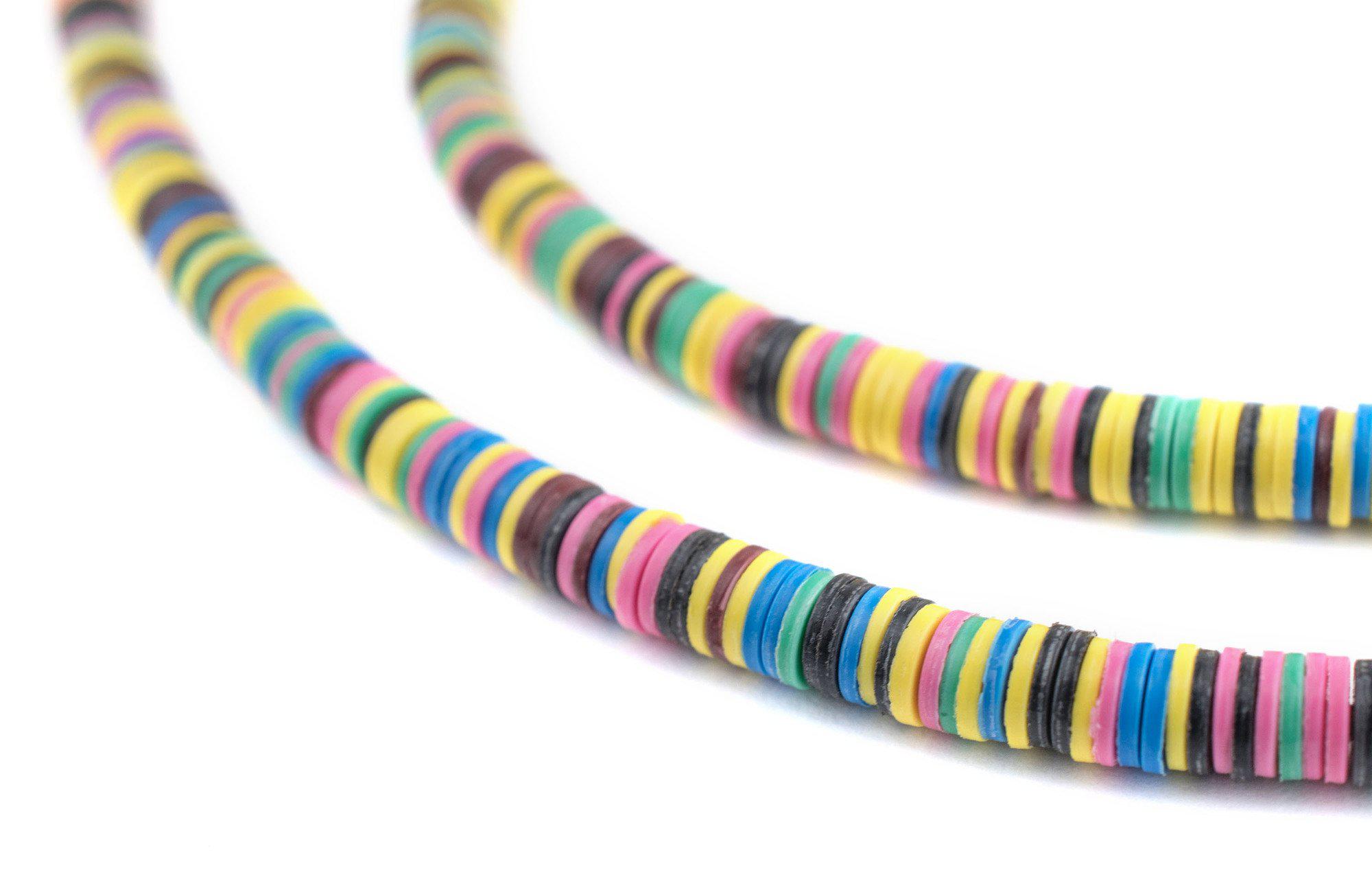 Medley Di Perline Di Vetro In Polvere Del Ghana - Multicolore 14 Mm - The Bead Chest