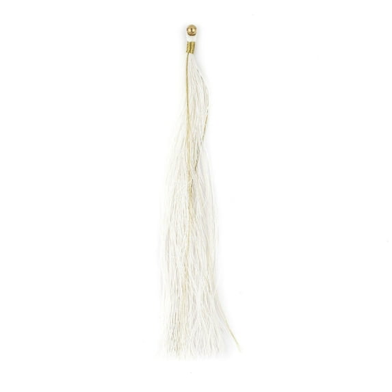The Bead Chest White 18cm Silk Tassels (3 Pack)