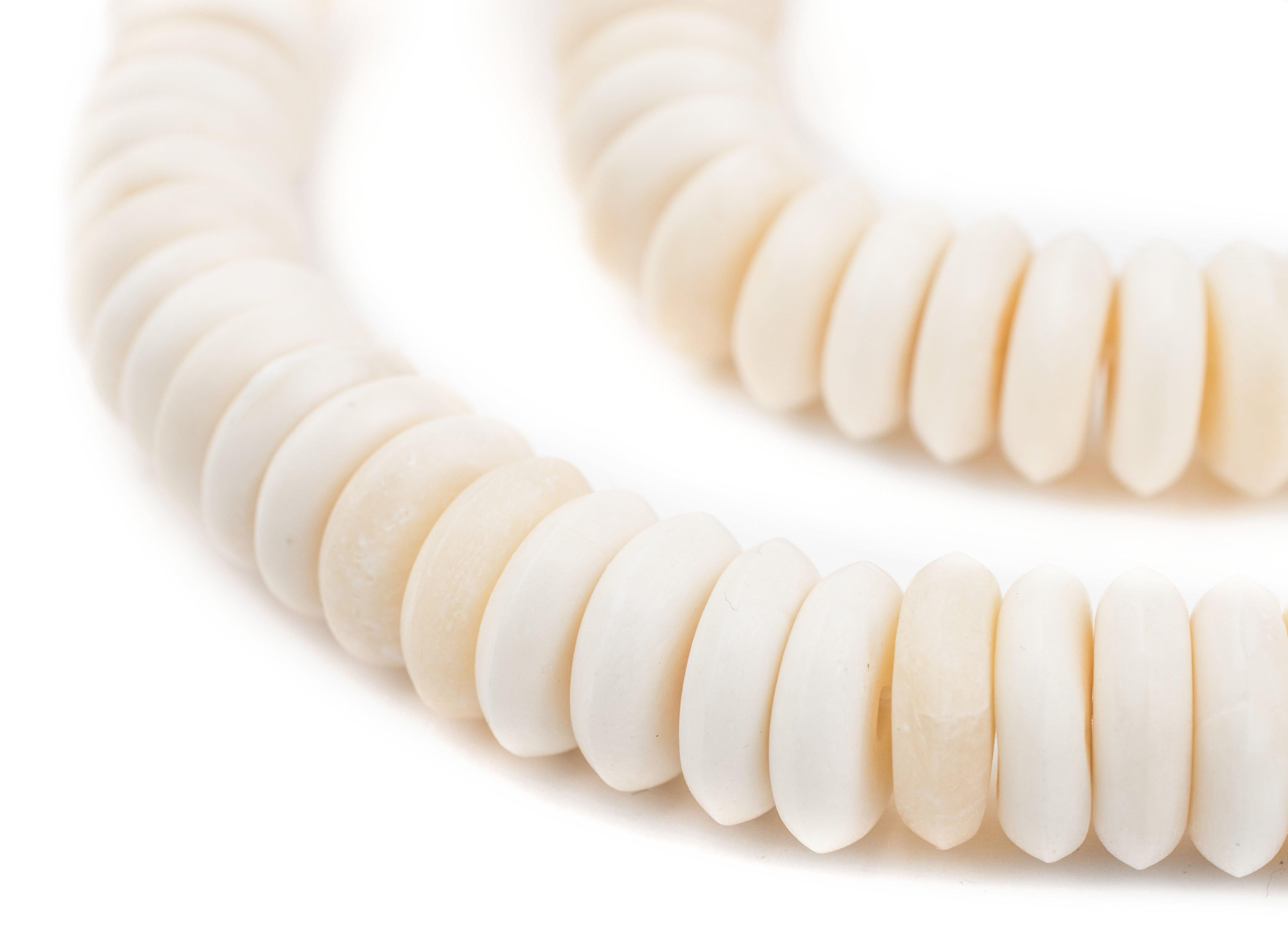 Round White Bone Beads (14mm) — The Bead Chest