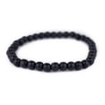 thumbnail image 1 of The Bead Chest Wood Stretch Bracelet, Charcoal Black - Stackable Beaded Jewelry, Unisex for Men & Women, 1 of 3