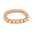 thumbnail image 1 of The Bead Chest Wood Stretch Bracelet, Gold - Stackable Beaded Jewelry, Unisex for Men & Women, 1 of 3