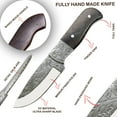 thumbnail image 1 of TheBoneEdge 10 Custom Hand Made Engraved Blade Wanging Wood Handle Tracker Hunting knife With Sheath, 1 of 2