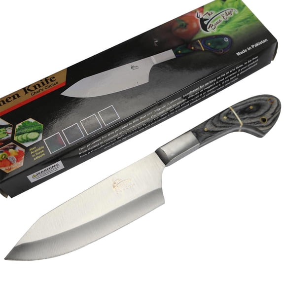 TheBoneEdge 11' Chef Kitchen Knife Black Packawood Handle Stainless Steel Blade