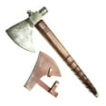 thumbnail image 1 of TheBoneEdge 17.5" Custom Handmade Damascus Blade Hollow Wood Handle Tomahawk Smoking Axe, 1 of 4