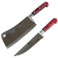 thumbnail image 1 of TheBoneEdge 2 PC Chef's Choice Cooking Kitchen Cleaver Knife Set Stainless Steel, 1 of 2