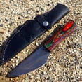 thumbnail image 1 of TheBoneEdge 7.5' Hunting Knife Damascus Steel Wood Handle Hand Made Knives New, 1 of 3