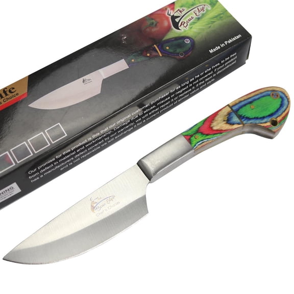 TheBoneEdge 9' Chef's Choice Kitchen Knife Packawood Handle Steel Blade Full Tang