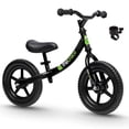 thumbnail image 1 of TheCroco 12 inch Balance Bike Lightweight, Adjustable Seat, No-Pedal training bike, Ages 2 to 5 Years, includes Bell, Black, 1 of 6