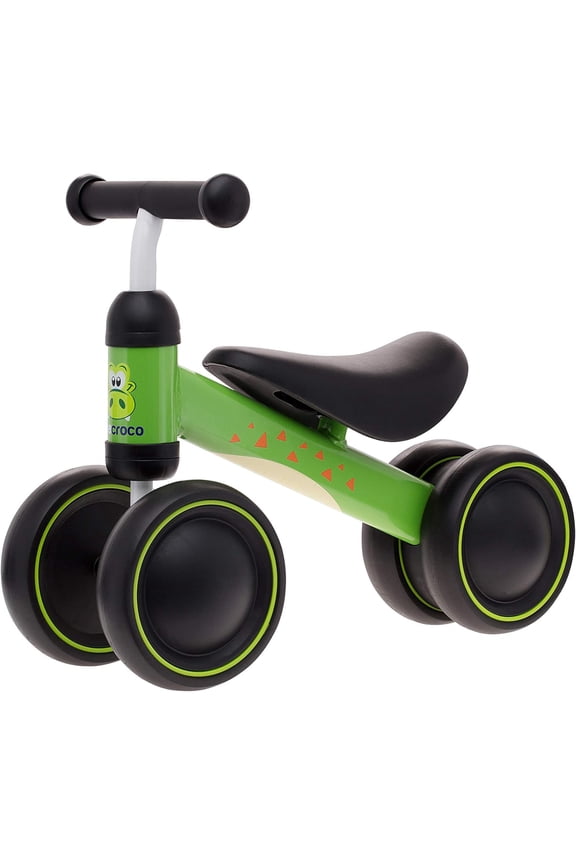 Lightweight and Sturdy Kids Balance Bike, Green Dinosaur