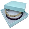 thumbnail image 1 of TheDisplayGuys 100-Pack #33 Cotton Filled Cardboard Paper Jewelry Box Gift Case - Pearl Teal (3 1/2" x 3 1/2" x 1"), 1 of 7