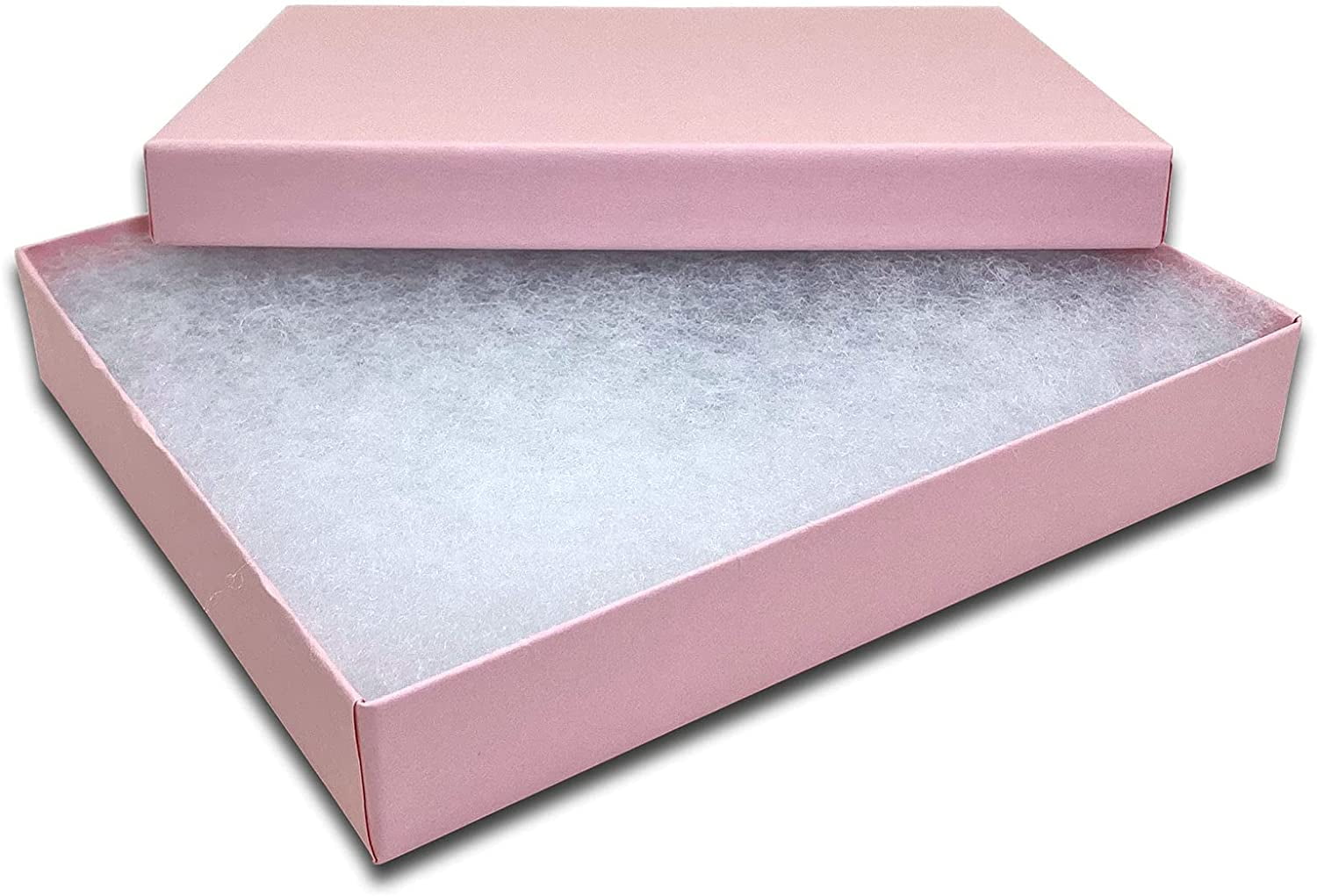 White Jewelry Gift Box TheDisplayGuys 100-Pack #82 Jewelry Boxes - 8x2x1 Inch Matte Black Cotton Filled Gift Cases Jewelry Boxes For Women