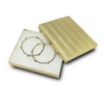 thumbnail image 1 of TheDisplayGuys 25-Pack #65 Cotton Filled Cardboard Paper Jewelry Box Gift Case - Gold Foil (6 3/16" x 5 3/16" x 1 1/16"), 1 of 7