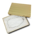 thumbnail image 1 of TheDisplayGuys 25-Pack #75 Cotton Filled Cardboard Paper Jewelry Box Gift Case - Gold Foil (7 1/8" x 5 3/16" x 1 5/16"), 1 of 7