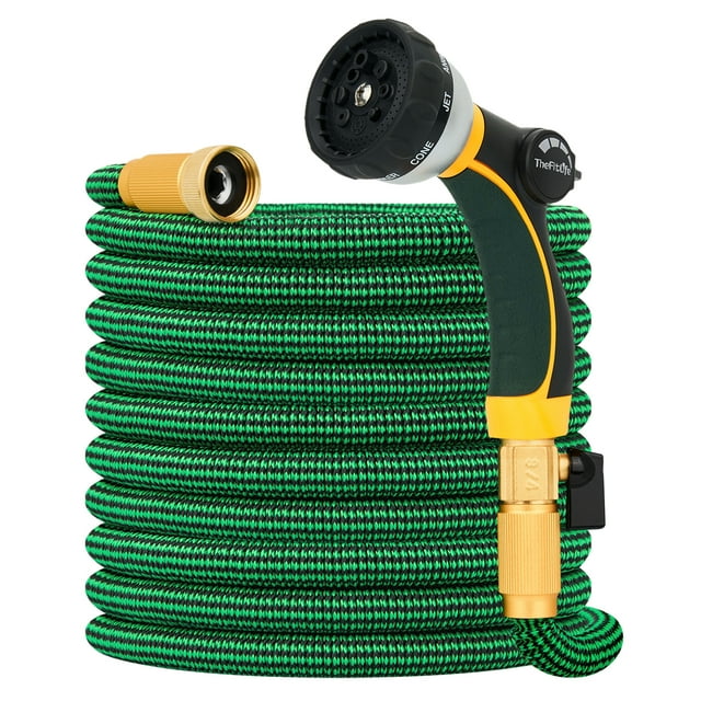 TheFitLife Expandable Garden Hose 100FT Blackgreen Flexible Latex