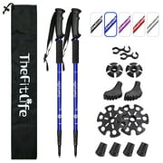 High Stream Gear Women's Collapsible Walking Sticks, 2 Long Lightweight  Foldable Hiking & Trekking Poles, Adjustable Quick Lock Folding Backpacking  Poles with Accessories (Purple) 