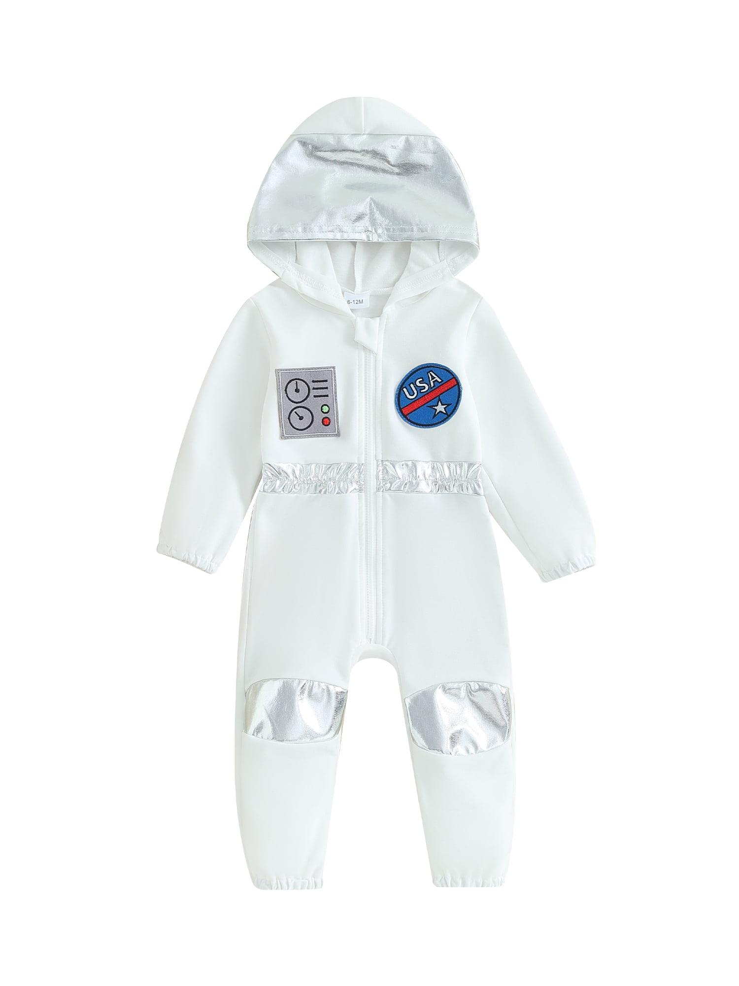 TheFound Baby Astronaut Costume Long Sleeve Hooded Romper Halloween