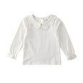 thumbnail image 1 of TheFound Casual Toddler Kids Baby Girls Long Sleeve T-Shirt Ruffle Blouse Tops Pullovers, 1 of 7