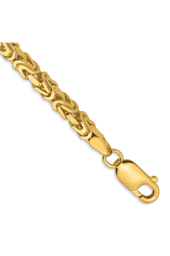 TheJewelryHut 14K 3.25mm Byzantine Chain