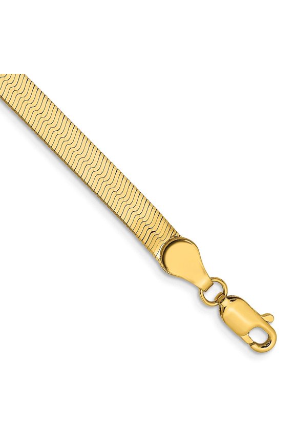 TheJewelryHut 14K 4mm Silky Herringbone Chain