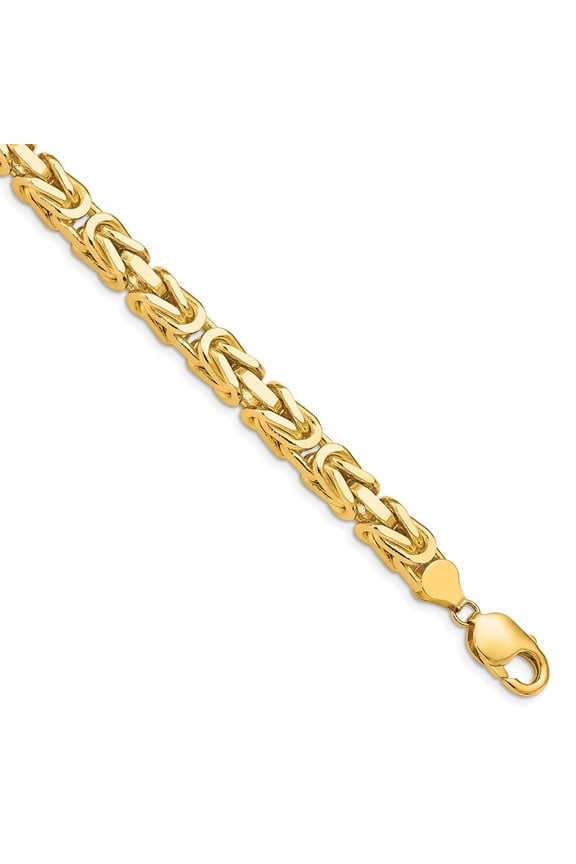 TheJewelryHut 14K 6.5mm Byzantine Chain