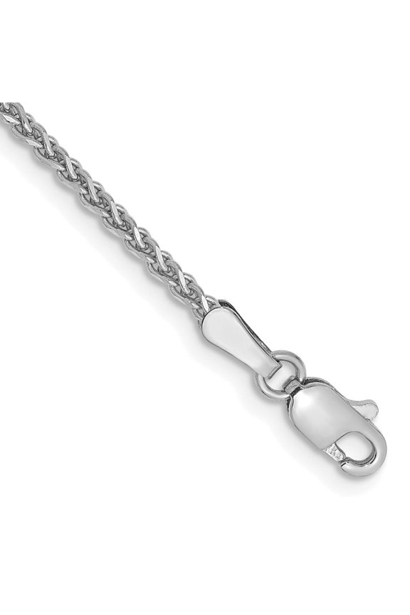 TheJewelryHut 14K WG 1.7mm D/C Spiga Chain