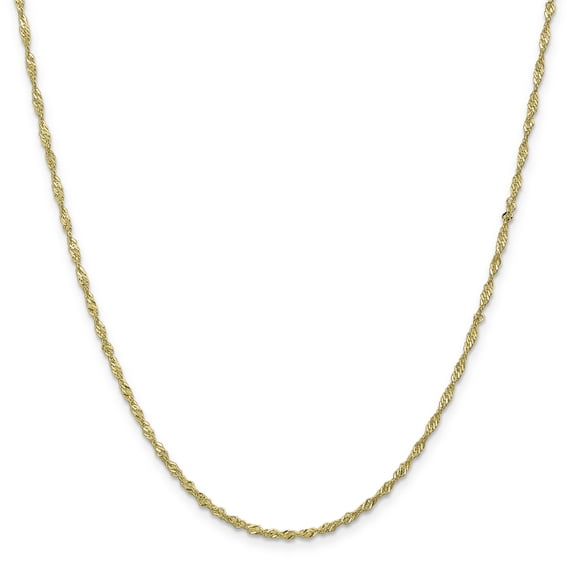 TheJewelryHut Designer 10k 1.7mm Singapore Chain